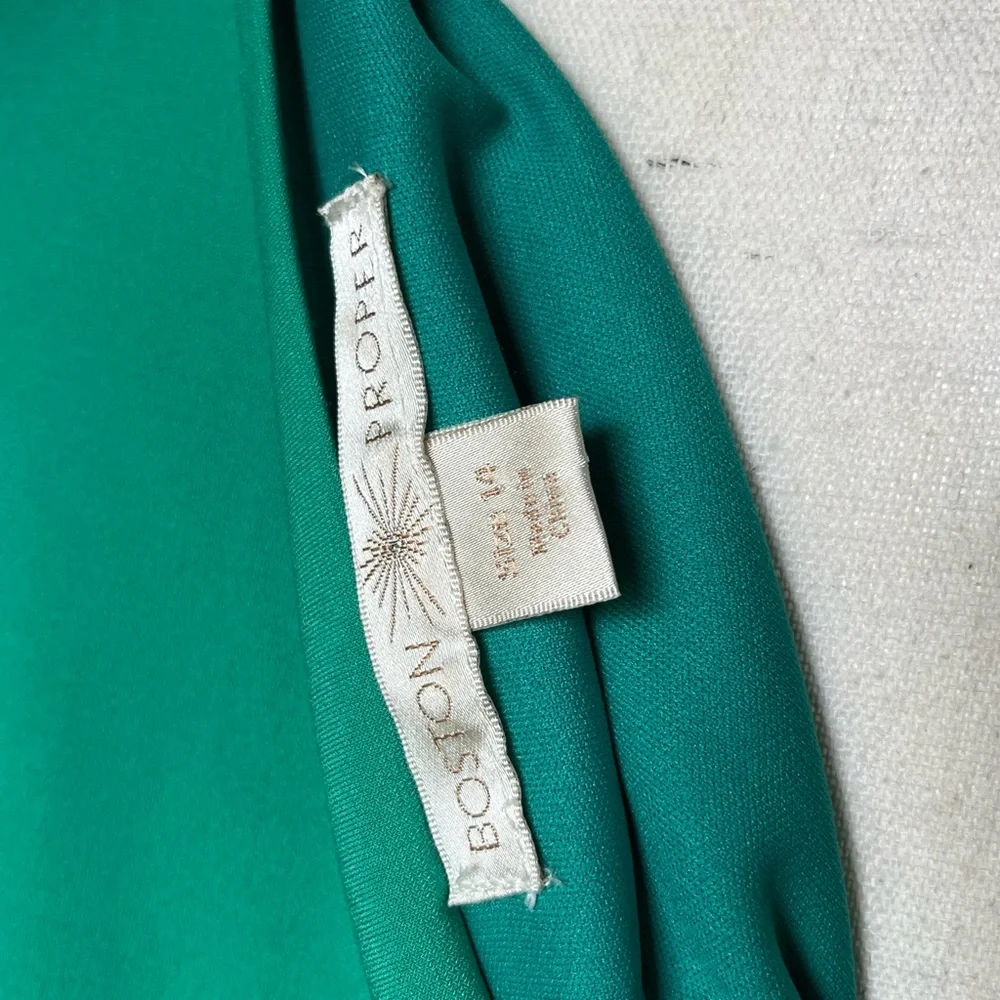 Boston Proper Teal Green Cowl Neck Maxi Dress - Picture 3 of 3